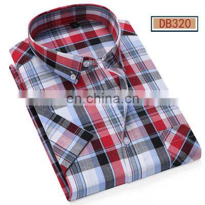 Classic Simple Men's Casual Cotton Plaid Shirt Boys Fashion Brand Wild Check Short Sleeve Shirt Plus Size Clothes photo-2
