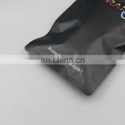 Wholesale Aluminium Foil pe Flexible Black Matte Mylar Bags Zipper Lock Packaging Bags/poly Doypack 3 Side Seal Zipper Bag photo-5
