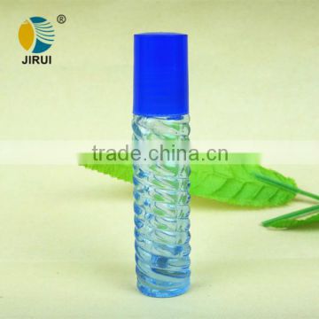 fluted roll on glass bottle with plastic cap