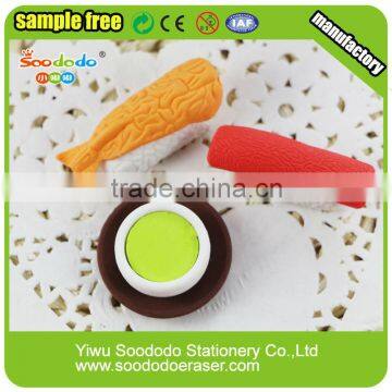 hot sale 3d food eraser cheap children stationery sets