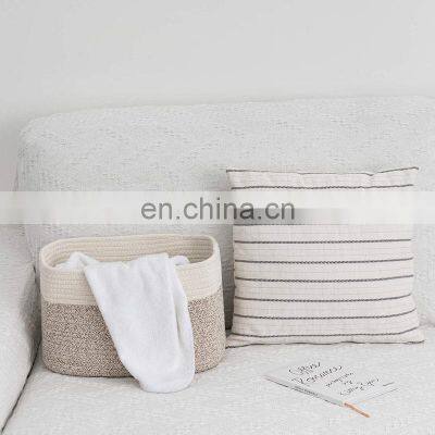 Custom Logo Bag Toys Baby Items Rope American Cotton Woven Children Storage Baskets photo-5