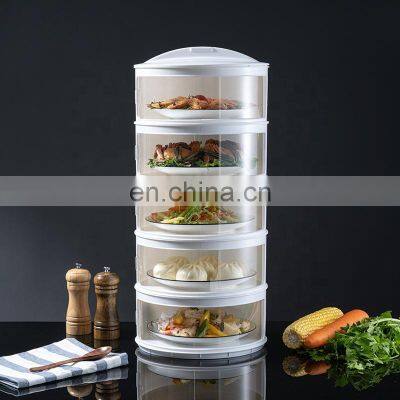 2020 Amazon Pop up Insulated Food Cover 5 Layers India Popular Multi Layer Food Cover Insulation Silicone Food Cover Stackable photo-2