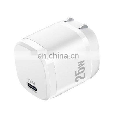 25W Mini Type c Quick Wall Charger Mobile Phone Usb-c Fast Charger