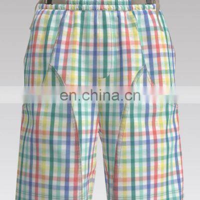 Fashion Trend Colorful CVC Seersucker Plaid Fabric for Shirt and Blouses