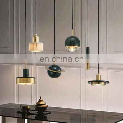 Home Restaurant Modern Lamp Milk Glass Golden Chandelier Nordic Suspension LED Pendant Light