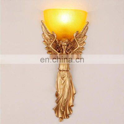 Factory Wholesale Hand Make European-style Resin Wall LED Creative Indoor Wall Lamp for Hotel Bedroom Dinging Room photo-2