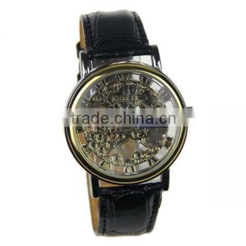 Leather band fashion men mechanical watches