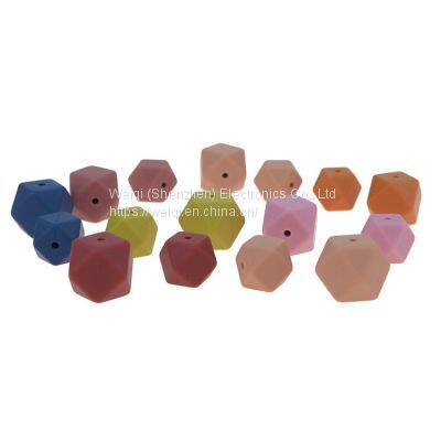 Teeth Food Grade Round Silicone Polygon Beads