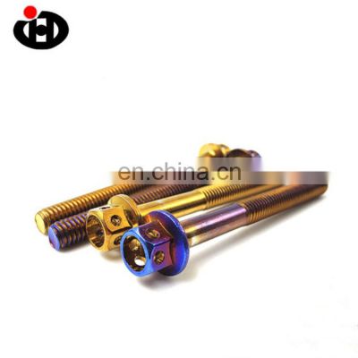 Hot Sale JINGHONG  Plain Color Flange Anodized Titanium Bolt