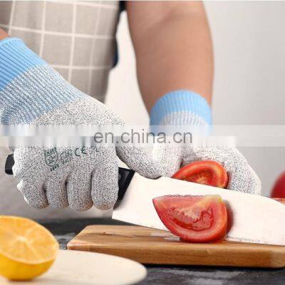 Food industry Excellent HPPE String Knitted Cut Resistant Gloves wholesale