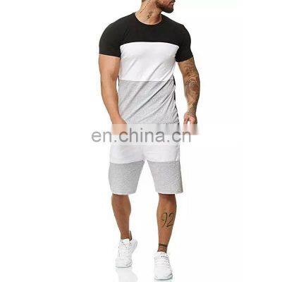 Summer Tracksuit Summer Men 2 Piece Set 2022 OEM Custom Men Summer 2 Piece Cotton Short Sleeve Tracksuit Sets T Shirt And Short photo-5