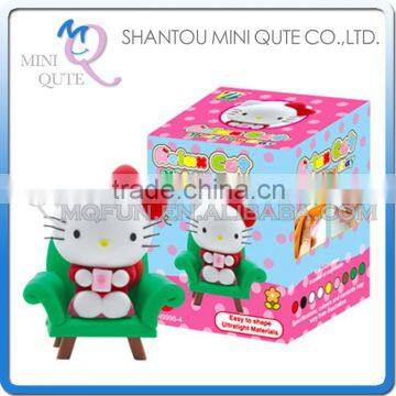 Mini Qute Bonnie kawaii girls gift Sofa hello Kitty DIY cartoon model building block plasticine clay educational toy NO.BN9996-4