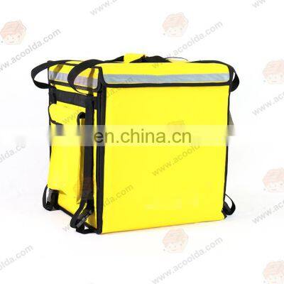 Manufacture Customize Large Waterproof 500D PVC Thermal Insulated Pizza Food Delivery Backpack Bag Cooler Box