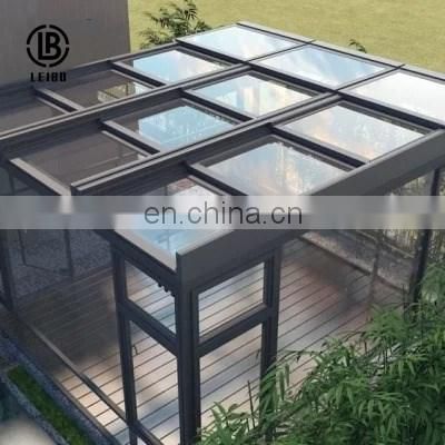 advanced aluminum alloy with remote control switch sliding skylight roof window for house for swimming pool