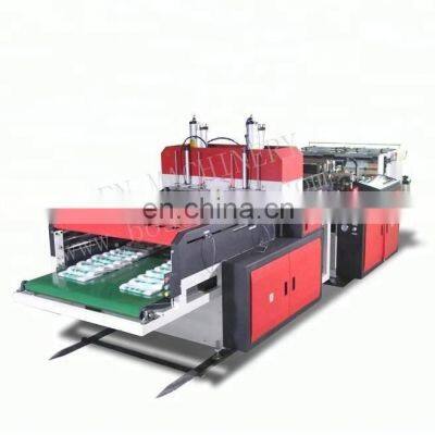 Two lines hot cutting Plastic bag making machine Price shopping bag machine