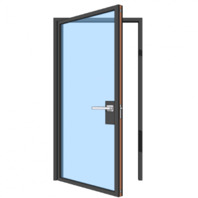 Factory Price Thermal Break Aluminum Alloy Swing Door Aluminum Single Door photo-2