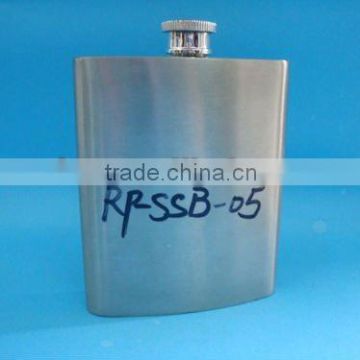 matte stainless steel hip flask with copper cap,plastic cap for beer,perfume,wine