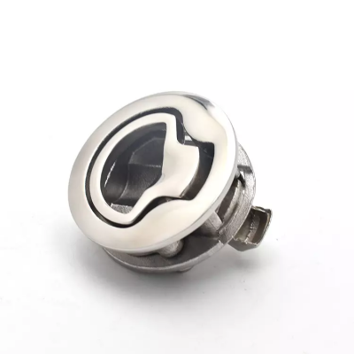 316 Stainless Steel Marine Accessories Flush Mounted Boat Door Hatch Pull Handle Keyless Deck Lock for Boat RV