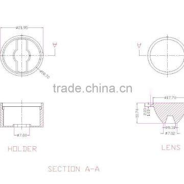1W LED PMMA 20mm Led Reflector 45 Degree Beam Angle photo-4
