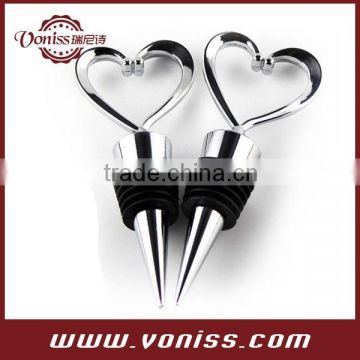 Heart Wine Bottle Stoppers,Wedding Favor Wine Corkscrew Set Heart Stoppers Home Decorations, Birthday Gift