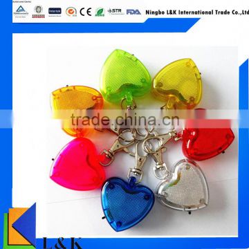 heart shpe led keychain flashlight/flat led flashlig