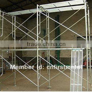 Walk throught H frame steel scaffolding