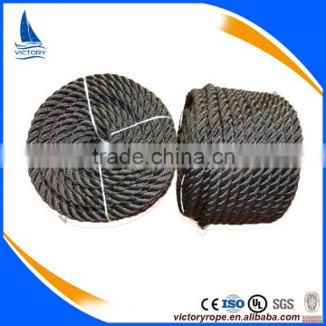 high quality 3 strand twisted fiber nylon pp rope cord