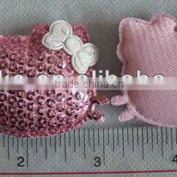 SEQUINED PATCH WITH STUFFING Sew On Sequined Patch, Kitty design Applique 3pcs