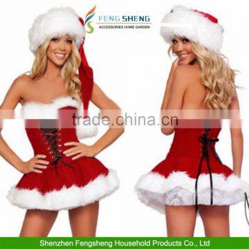 Christmas Miss Santa Clause Women Ladies Fancy Dress Xmas Costume Outfit Cosplay