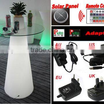 New PE Plastic Bar Table With Solar LED Lights & Remote Control YXF-50120S photo-2