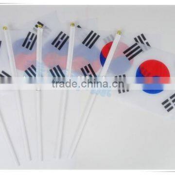 wholesale hand held flag with plastic pole