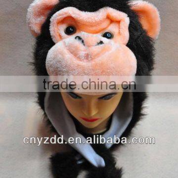 Plush Toy Hat/ Animal Hat /plush animal monkey toy hats