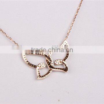 Hot Sale Light Butterfly Necklace Girl's Silver Sterling Necklace Fashion Jewelry photo-5
