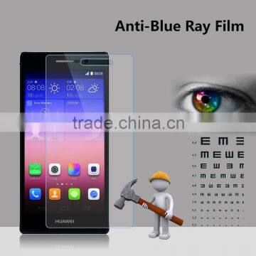 Radiation protect blue light cut screen film guard for Huawei P7 Anti shock screen protector