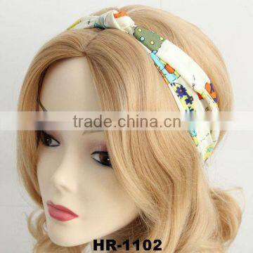 Women Cotton Turban Twist Headband Head Wrap Twisted Knotted Knot Soft Hair Band