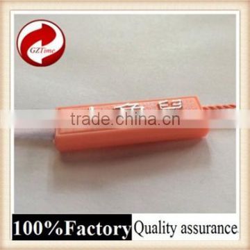 Fashional good quality plastic seal tag with logo string seal plastic name tag holder