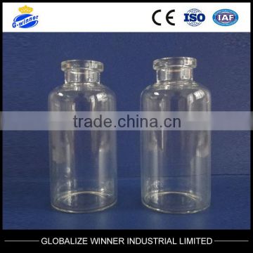 30ml clear tubular glass vial with aluminum cap with rubber stopper