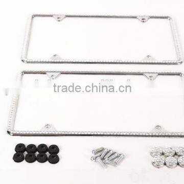 Single Row Bling big diamond Plate Frame Custom Design Accessory