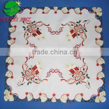 100% polyester christmas embroidery table cloth household textile