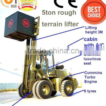 Rough Terrain Forklift for sale,all-terrain forklift with CE,hydraulic steering system,4wd