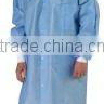 Disposable Blue SMS Lab Coat with Knitting Cuffs