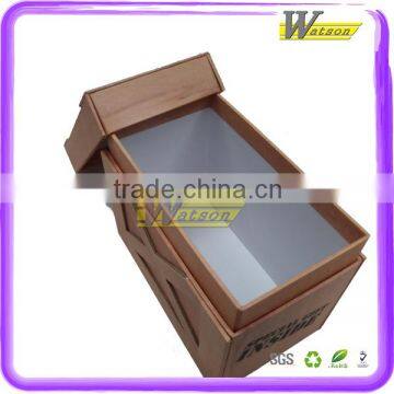 Strong Structure Cardboard Imitative Wood Holiday Gift Packing Box photo-5