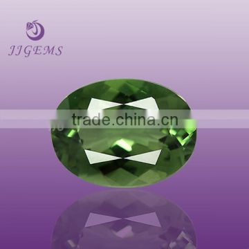 2014 High Quality 149# oval shape green corundum price