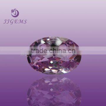 China manufacturing synthetic oval purple crystal stone
