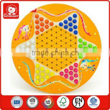 bright colour saftty material child play chess games educational montessori toy wooden small wholesale american board games