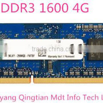 Wholesale memory---4G DDR3 1600 Laptop RAM PC-12800S