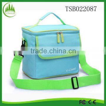 New Products For 2015 Wholesale Blue Lunch Bag, women Fancy Cooler Bag