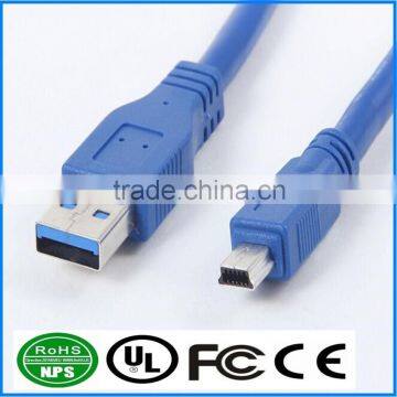 USB3.0 Connecting Cable AM-Mini B 10P Superspeed Datawire for Camera MP3 MP4 Datacable