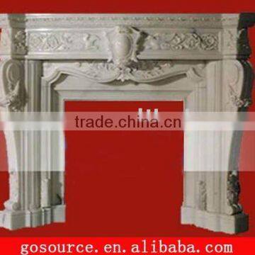 hunan white marble fireplace