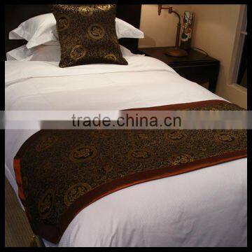 customize hotel king size bed scarf/custom made scarf for hotel bed